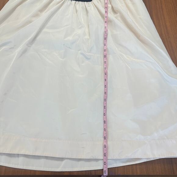 Rhode Georgina Two-Tone Dress, Velvet/taffeta, Black/Cream, Quiet Luxury, size 8 - Picture 8 of 9